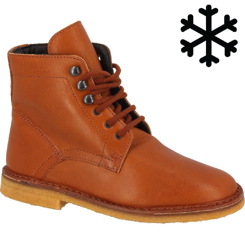 Lartigiano Del Cuoio Stivaletti da uomo in pelle color cuoio con fodera invernale