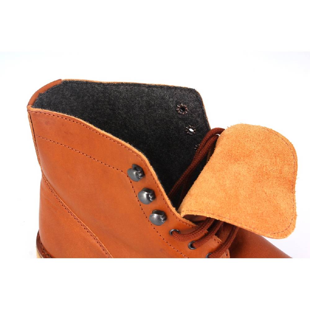 Lartigiano Del Cuoio Stivaletti da uomo in pelle color cuoio con fodera invernale Affare Del Giorno