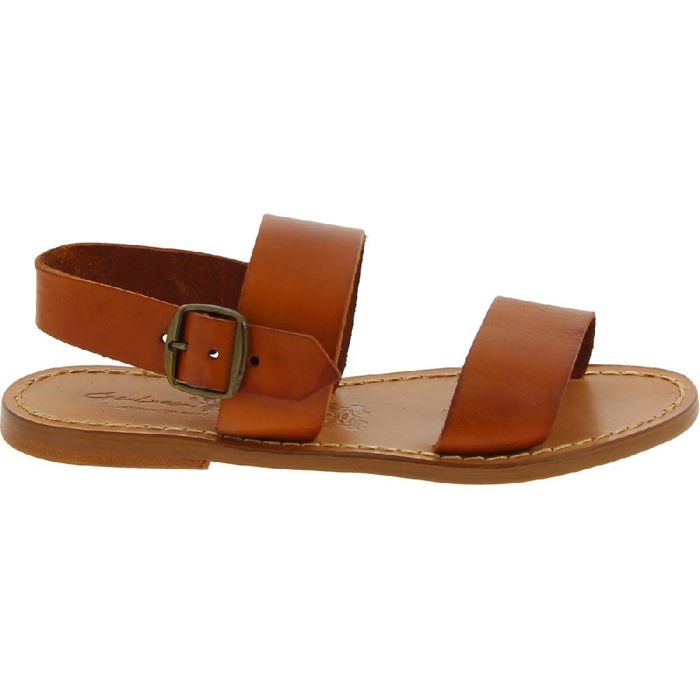 Lartigiano Del Cuoio Sandali francescani donna artigianali in pelle color cuoio Online