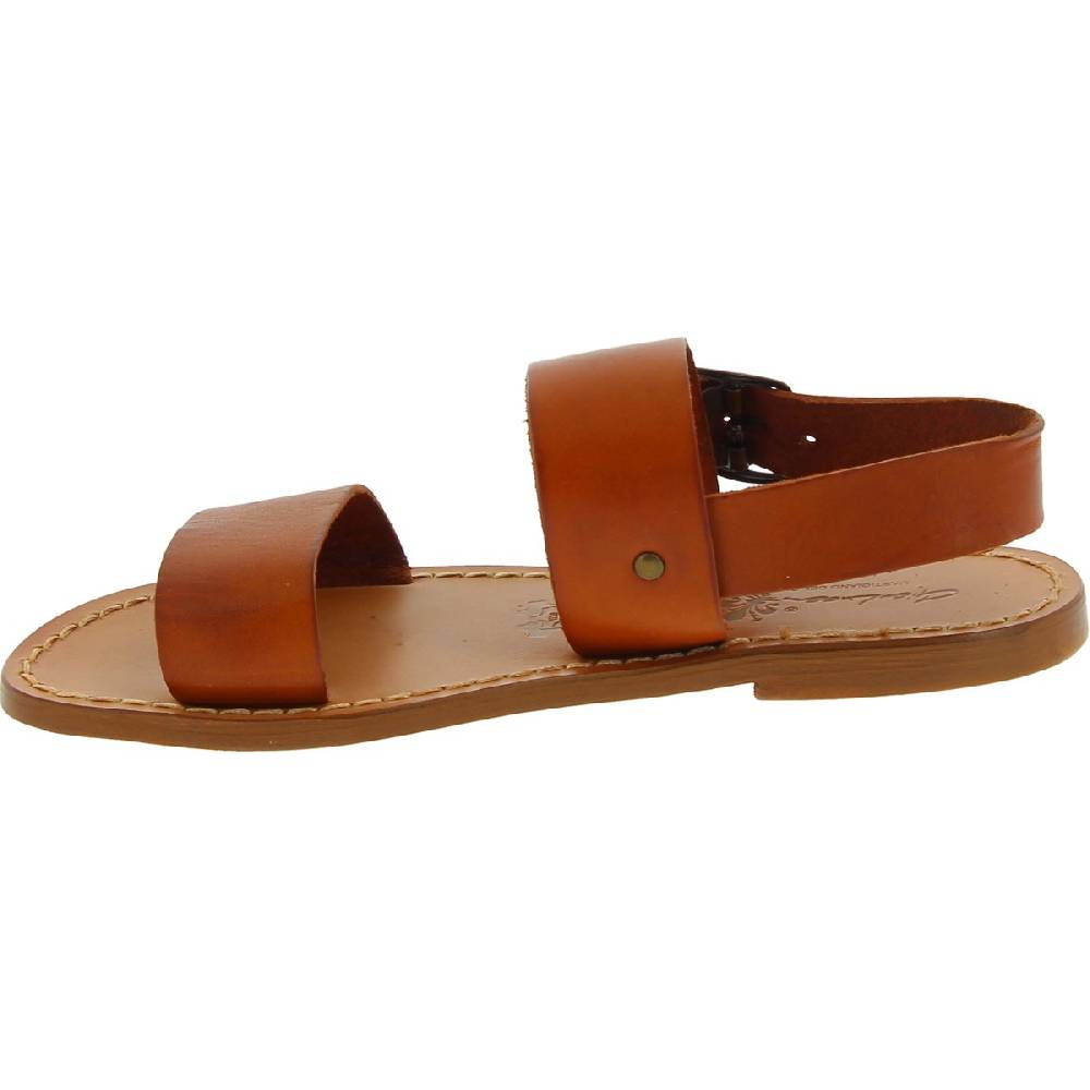 Lartigiano Del Cuoio Sandali francescani donna artigianali in pelle color cuoio Online