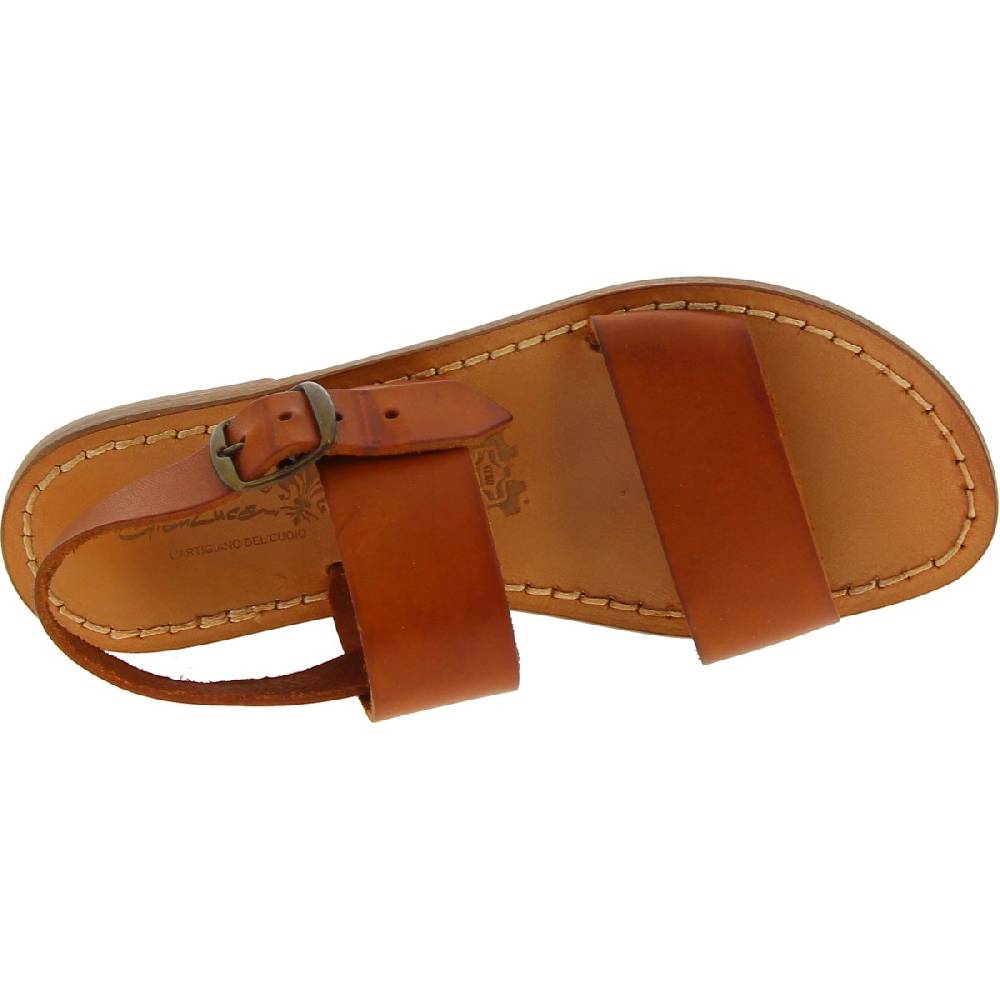 Lartigiano Del Cuoio Sandali francescani donna artigianali in pelle color cuoio Online