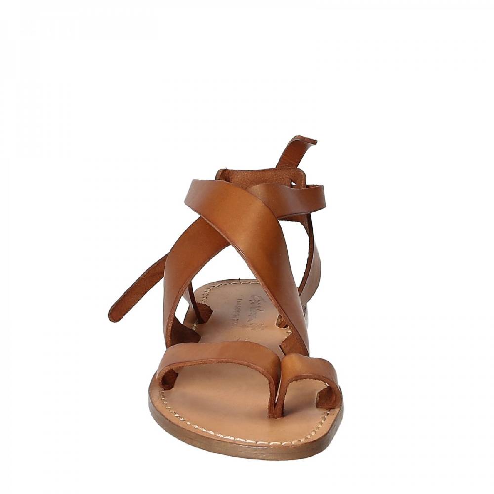 Lartigiano Del Cuoio Sandali donna fatti a mano in pelle colore cuoio Vendita Economica