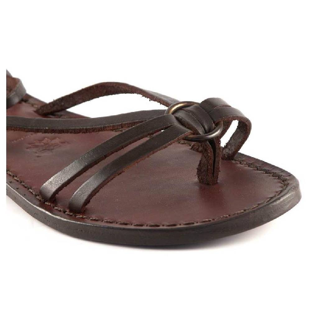 Lartigiano Del Cuoio Sandali donna realizzati a mano in pelle color testa di moro Acquista Ora