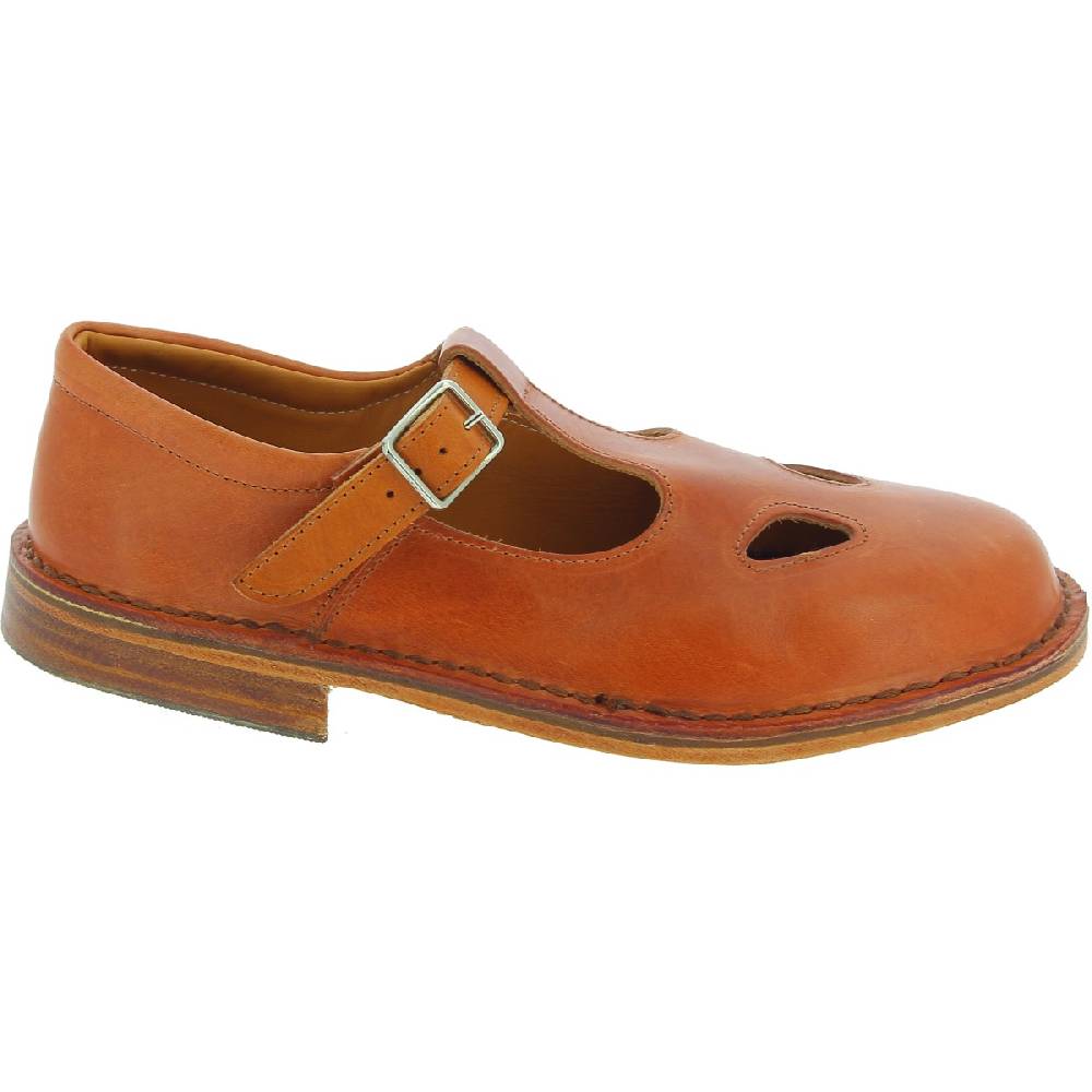 Lartigiano Del Cuoio Scarpe "occhi di bue" da donna in pelle marrone fatte a mano in Italia Prezzo Ridotto