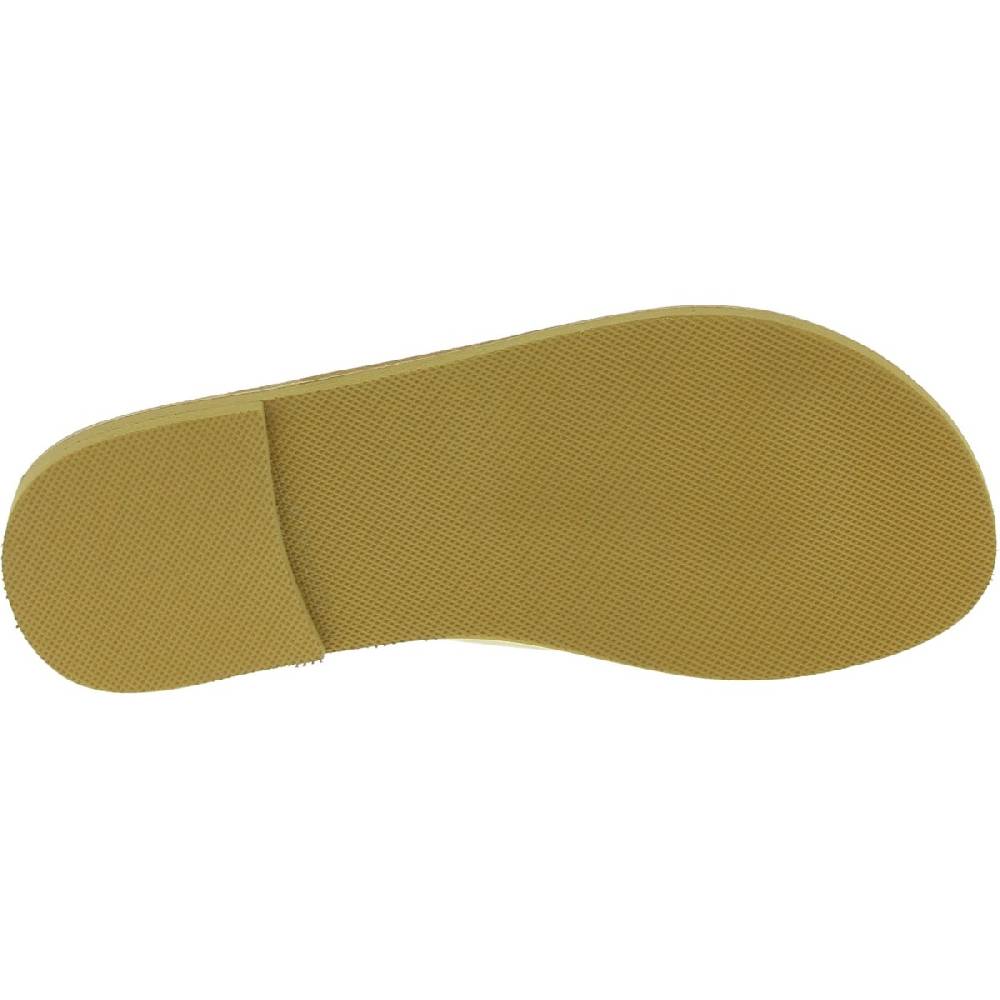 Lartigiano Del Cuoio Sandali infradito slip-on da donna fatti a mano in pelle di vitello laminata oro Presa