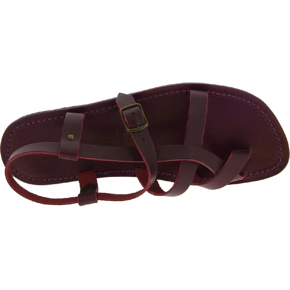 Lartigiano Del Cuoio Sandali uomo in cuoio artigianali in pelle color viola Sconto