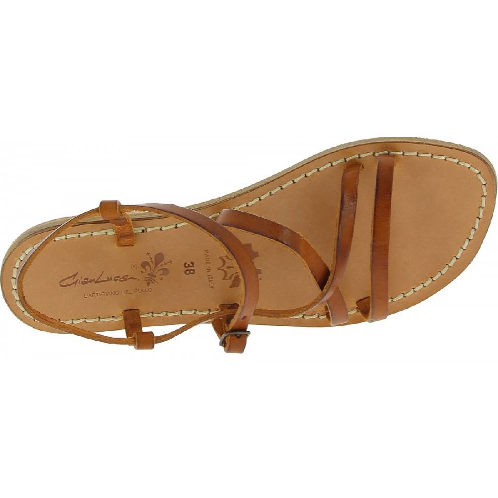Lartigiano Del Cuoio Sandali bassi da donna in pelle e cuoio fatti a mano In Saldo