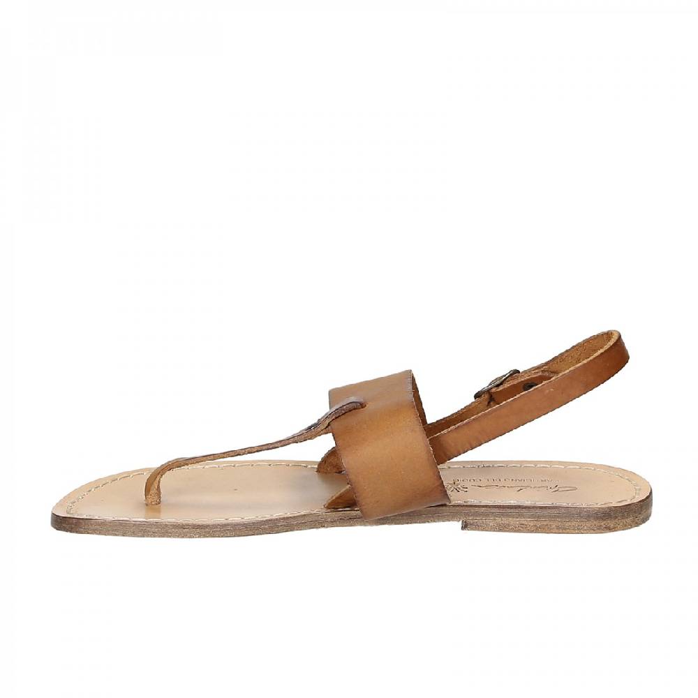 Lartigiano Del Cuoio Sandali infradito donna in pelle marrone Italia