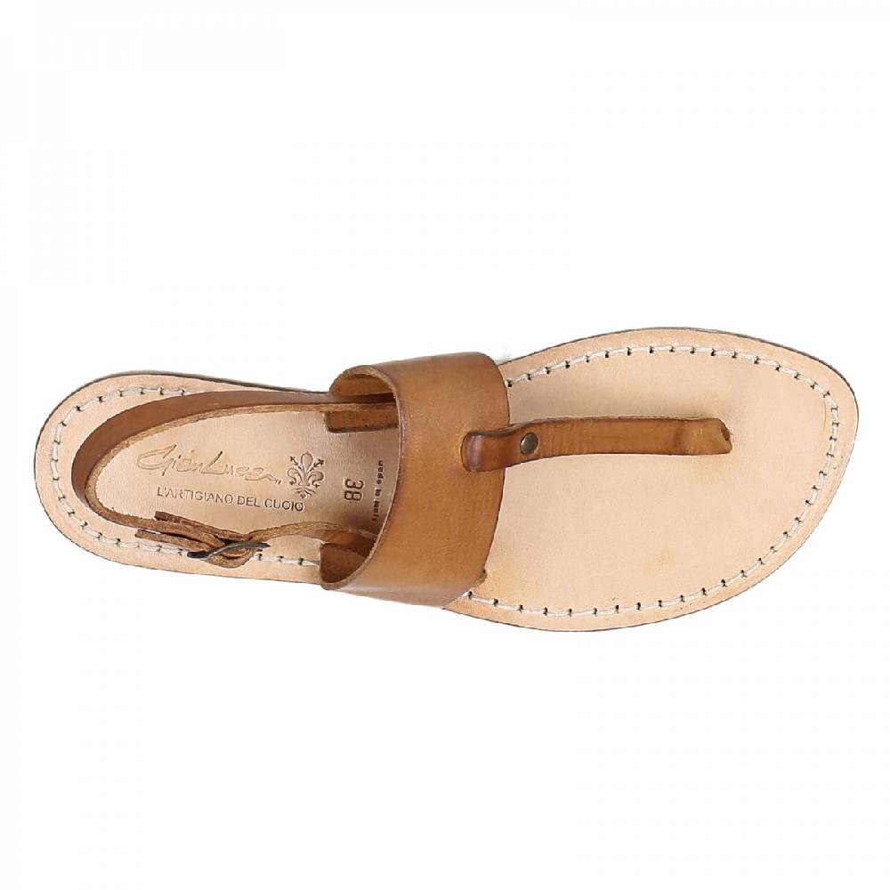 Lartigiano Del Cuoio Sandali infradito donna in pelle marrone Italia