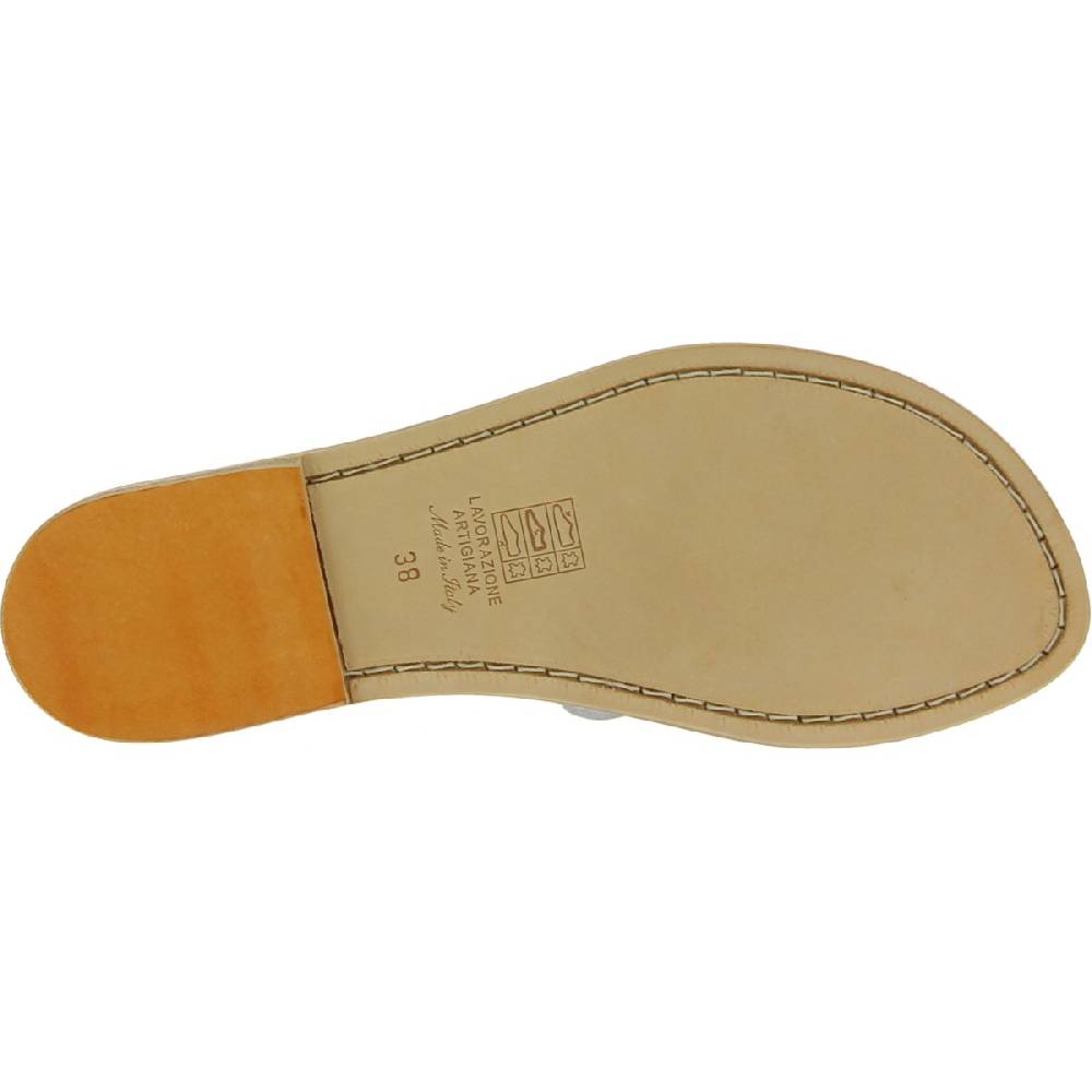 Lartigiano Del Cuoio Sandali da donna in pelle bianca fatti a mano in Italia Online