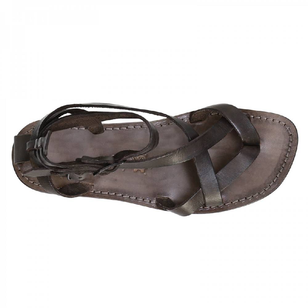 Lartigiano Del Cuoio Sandalo gladiatore uomo in pelle color fango In Linea