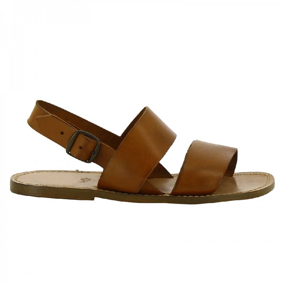 Lartigiano Del Cuoio Sandali francescani uomo in pelle color cuoio artigianali Promozione