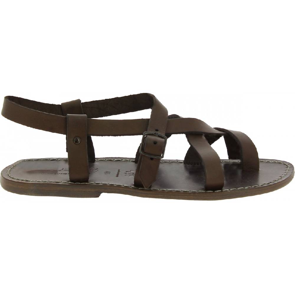 Lartigiano Del Cuoio Sandali uomo in cuoio artigianali in pelle color fango Comprane uno, ottenene uno gratis