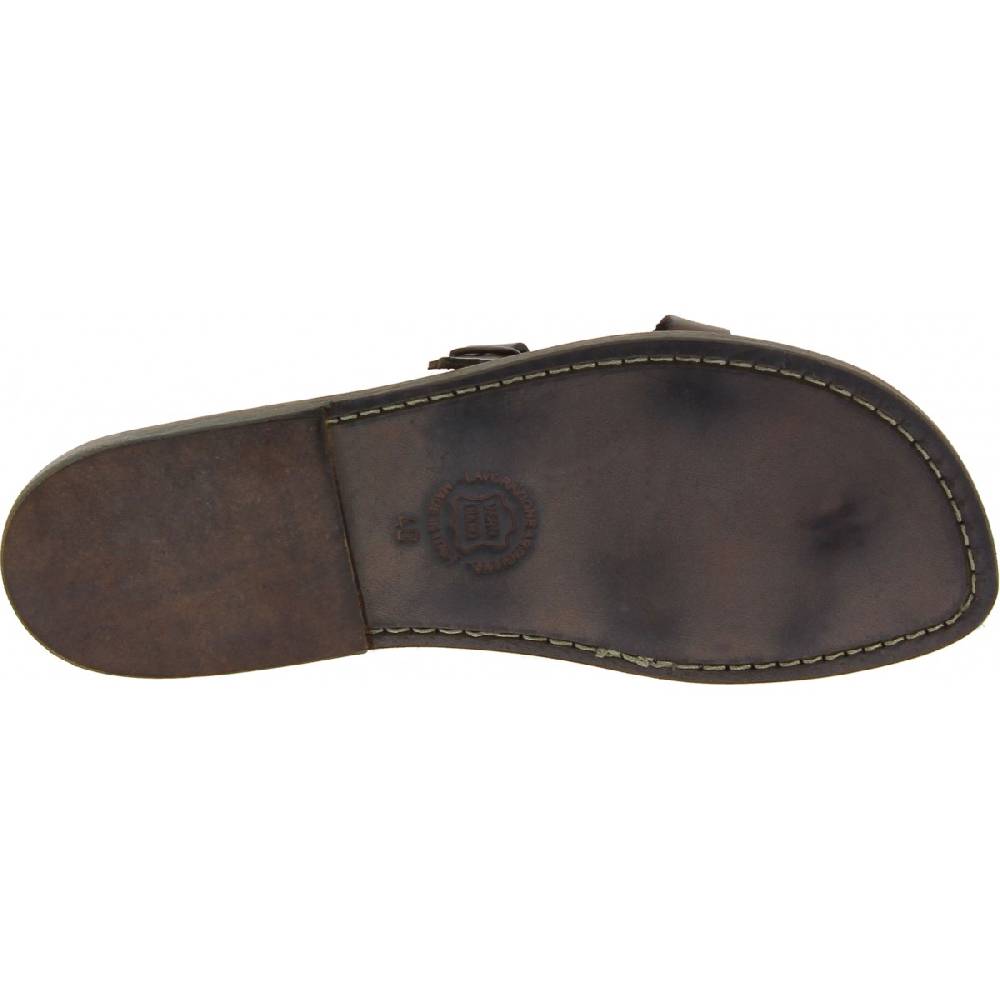 Lartigiano Del Cuoio Sandali uomo in cuoio artigianali in pelle color fango Comprane uno, ottenene uno gratis