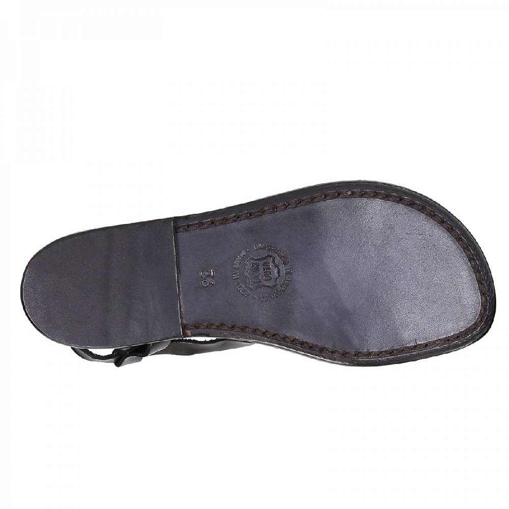 Lartigiano Del Cuoio Sandali donna in cuoio nero artigianali Convenienza