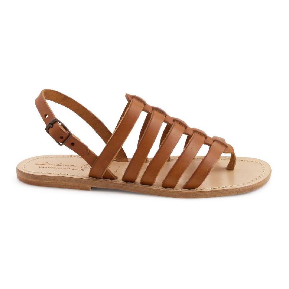 Lartigiano Del Cuoio Sandali cuoio infradito artigianali in pelle da donna Offerta