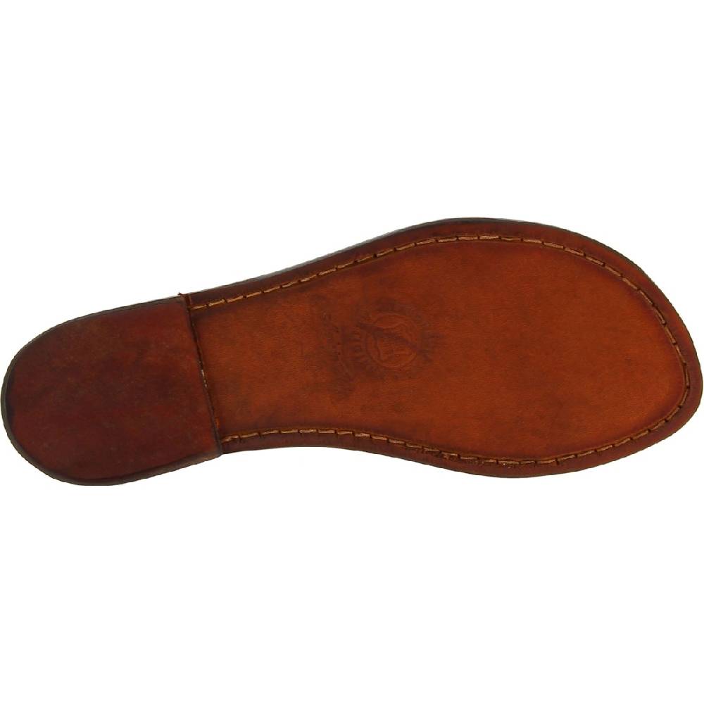Lartigiano Del Cuoio Ciabatte da donna in pelle marrone scuro artigianali Convenienza