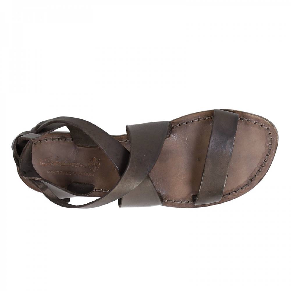 Lartigiano Del Cuoio Sandali donna fatti a mano in pelle color fango Sconto