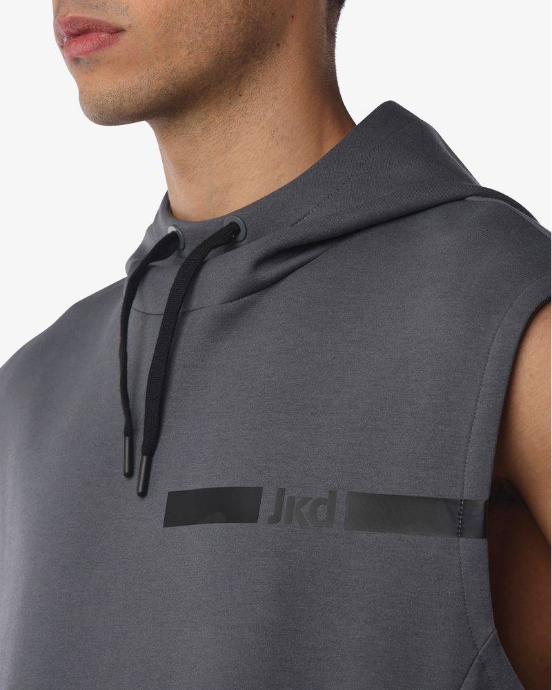 Jaked FELPA SMANICATA CAPPUCCIO ZENITH Smaltimento dello stoccaggio