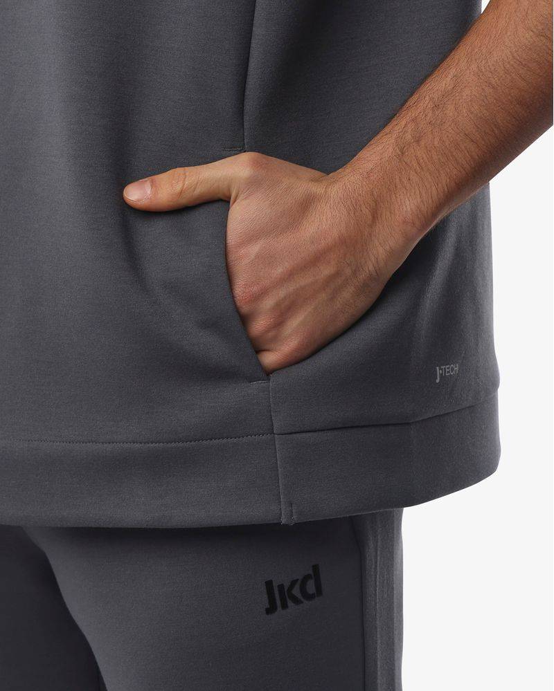 Jaked FELPA SMANICATA CAPPUCCIO ZENITH Consegna Veloce