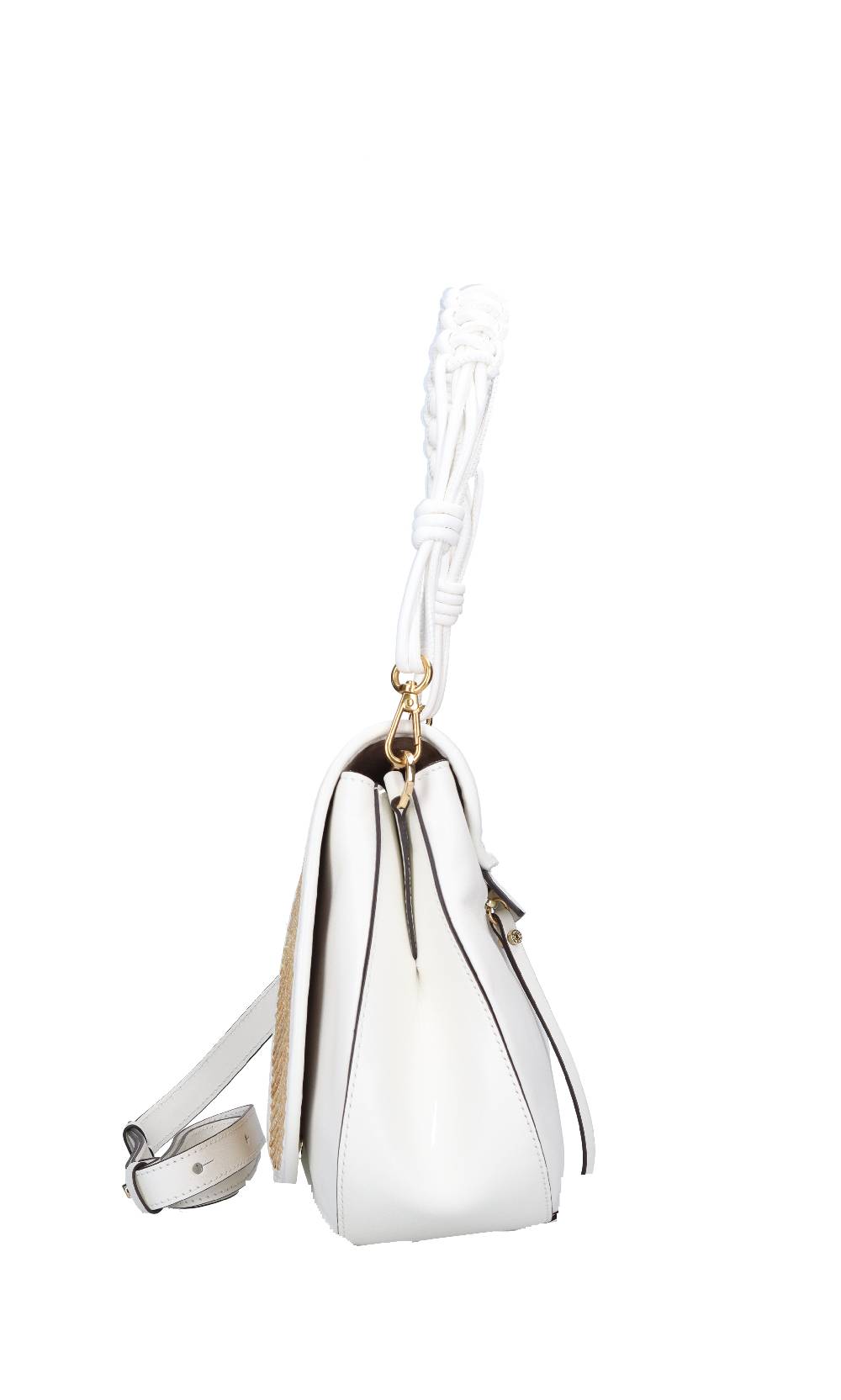 GIANNI CHIARINI Tracolla Helena Round in pelle e rafia In Linea