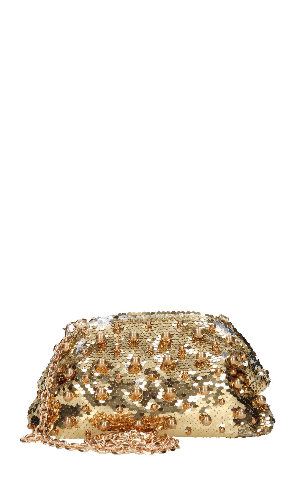 LA CARRIE Borsa in paillettes e applicazioni in metallo
