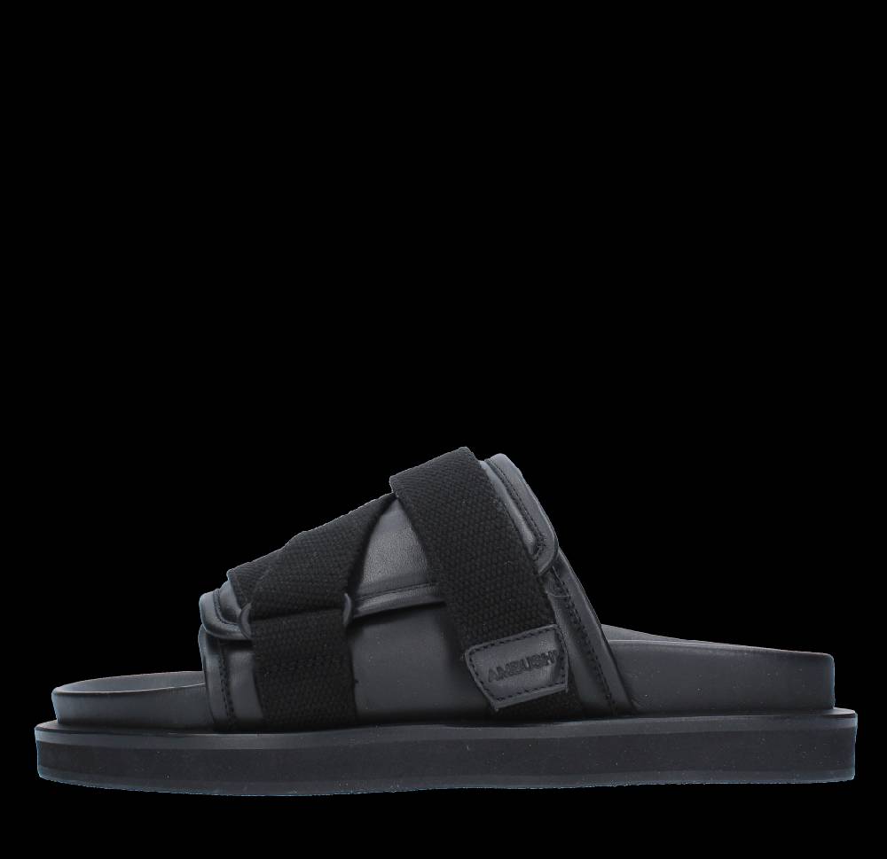 AMBUSH Mules in pelle e tessuto Online