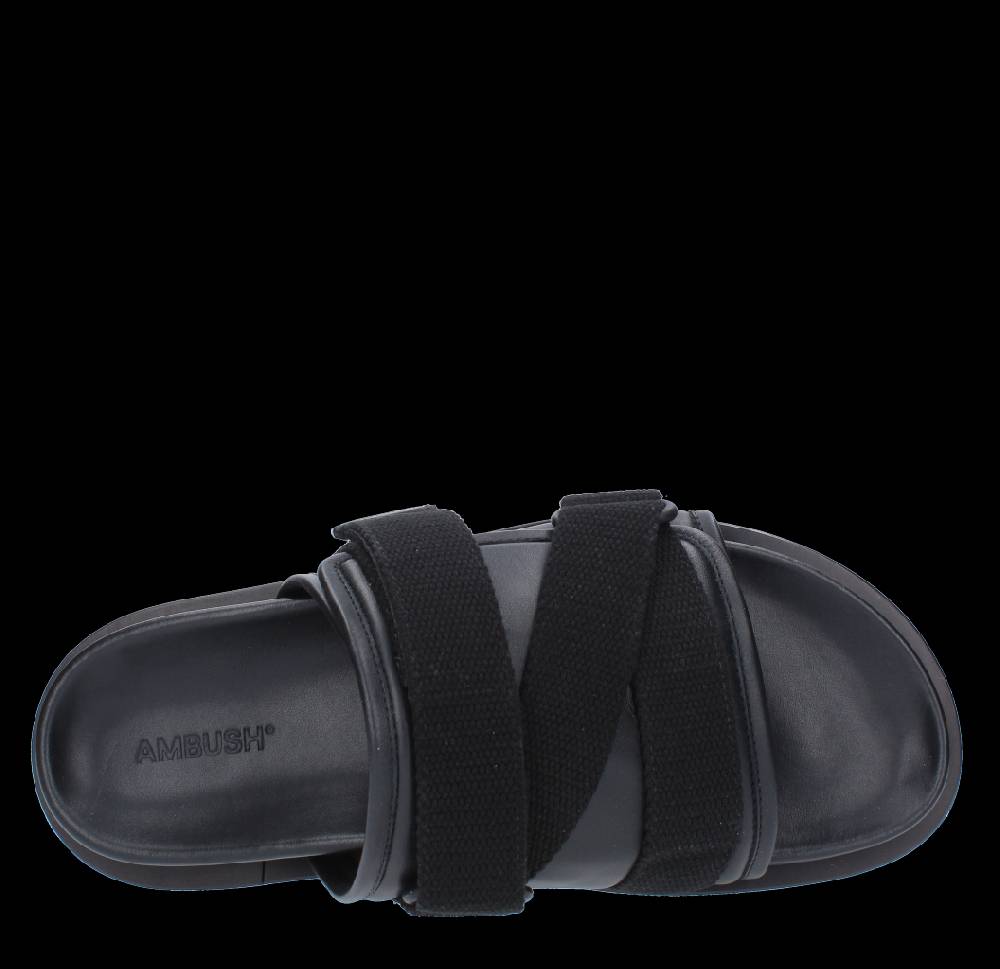 AMBUSH Mules in pelle e tessuto Online