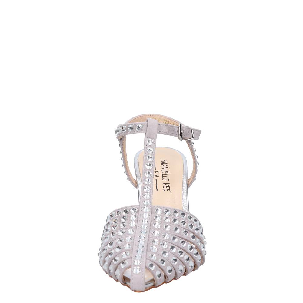 EMANUELLE VEE Décolleté Slingback in pelle e strass Novità