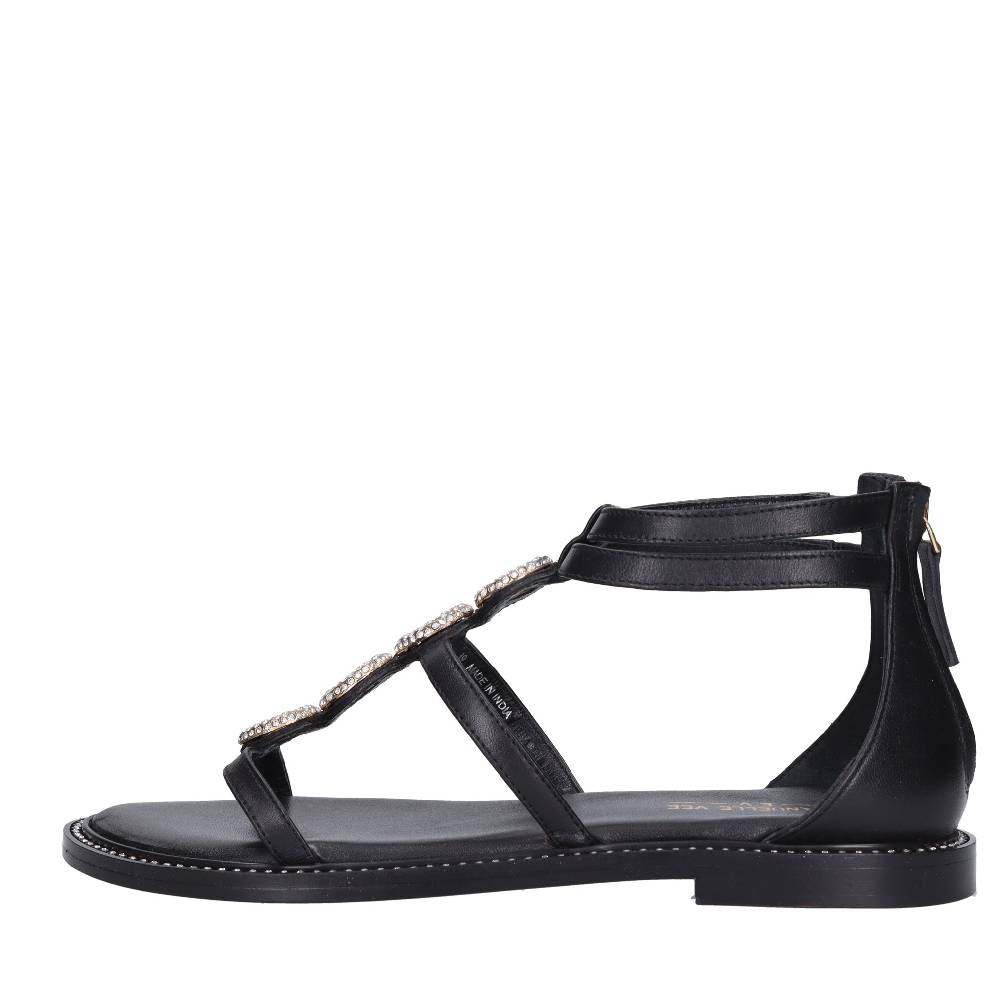 EMANUELLE VEE Sandali in pelle e strass Online