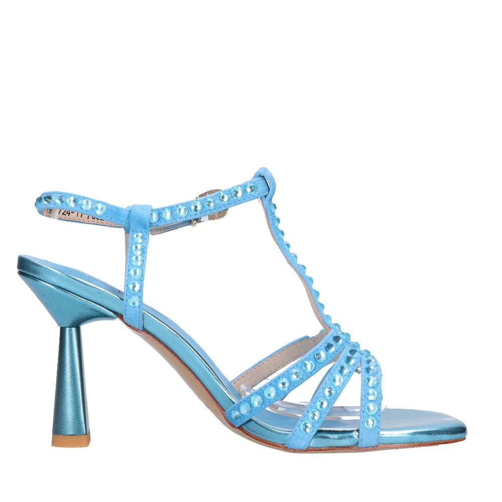 EMANUELLE VEE Sandali in pelle e strass Offerte esclusive