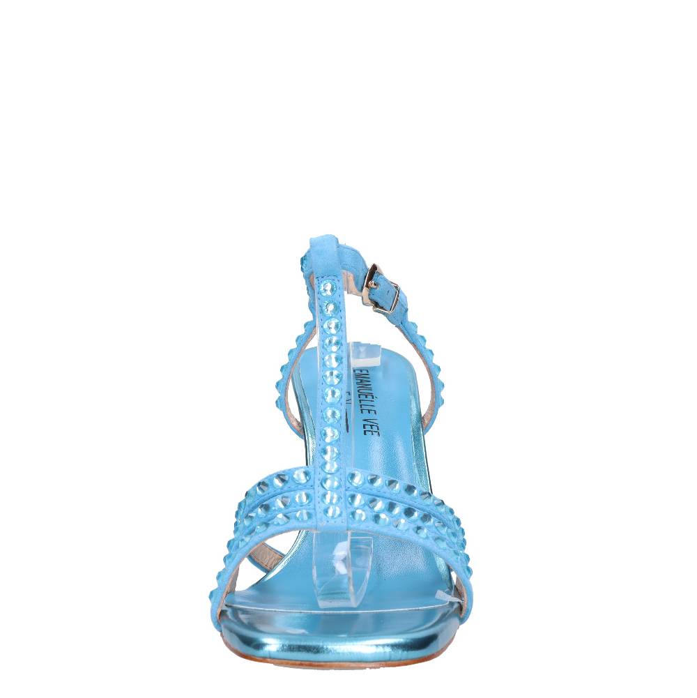 EMANUELLE VEE Sandali in pelle e strass Offerte esclusive