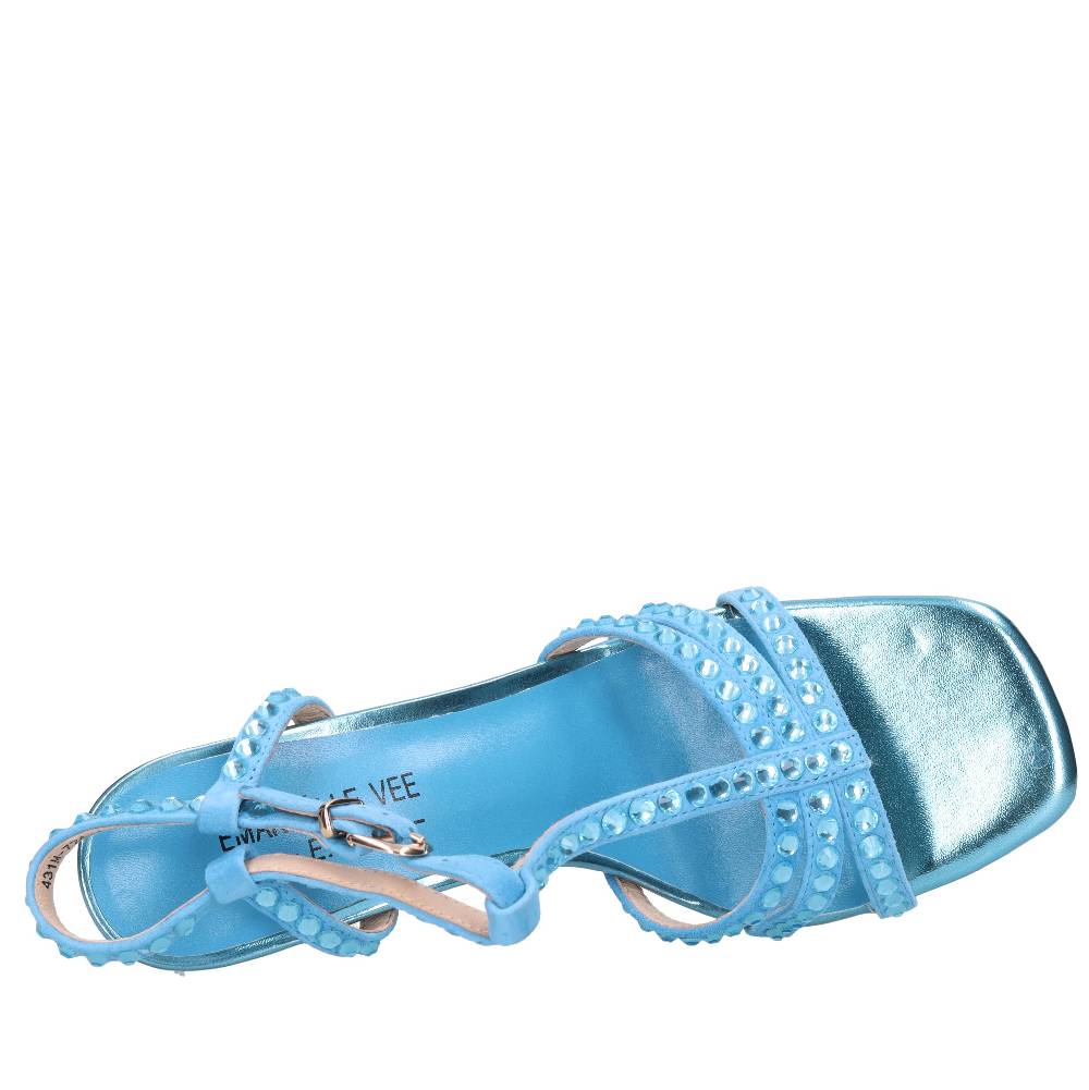 EMANUELLE VEE Sandali in pelle e strass Offerte esclusive