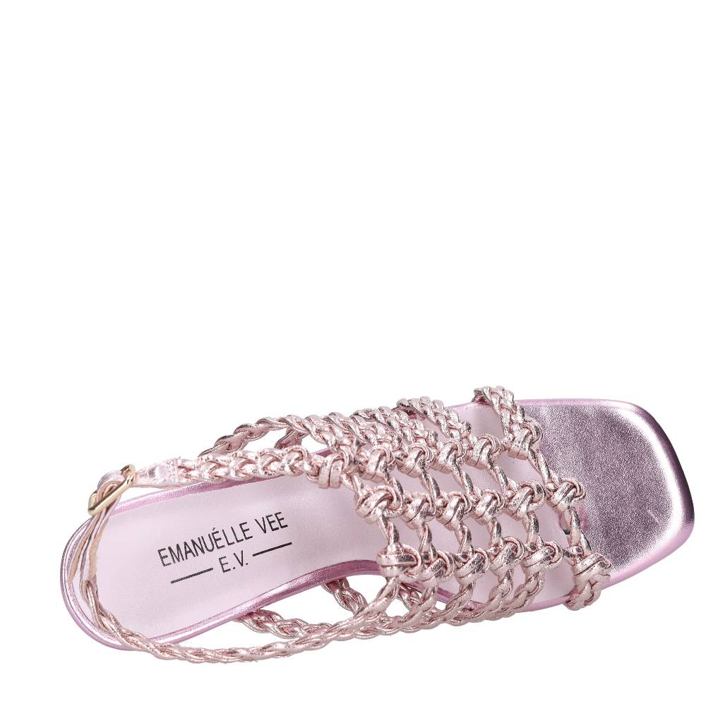 EMANUELLE VEE Sandali infradito in pelle ed ecopelle Vendita