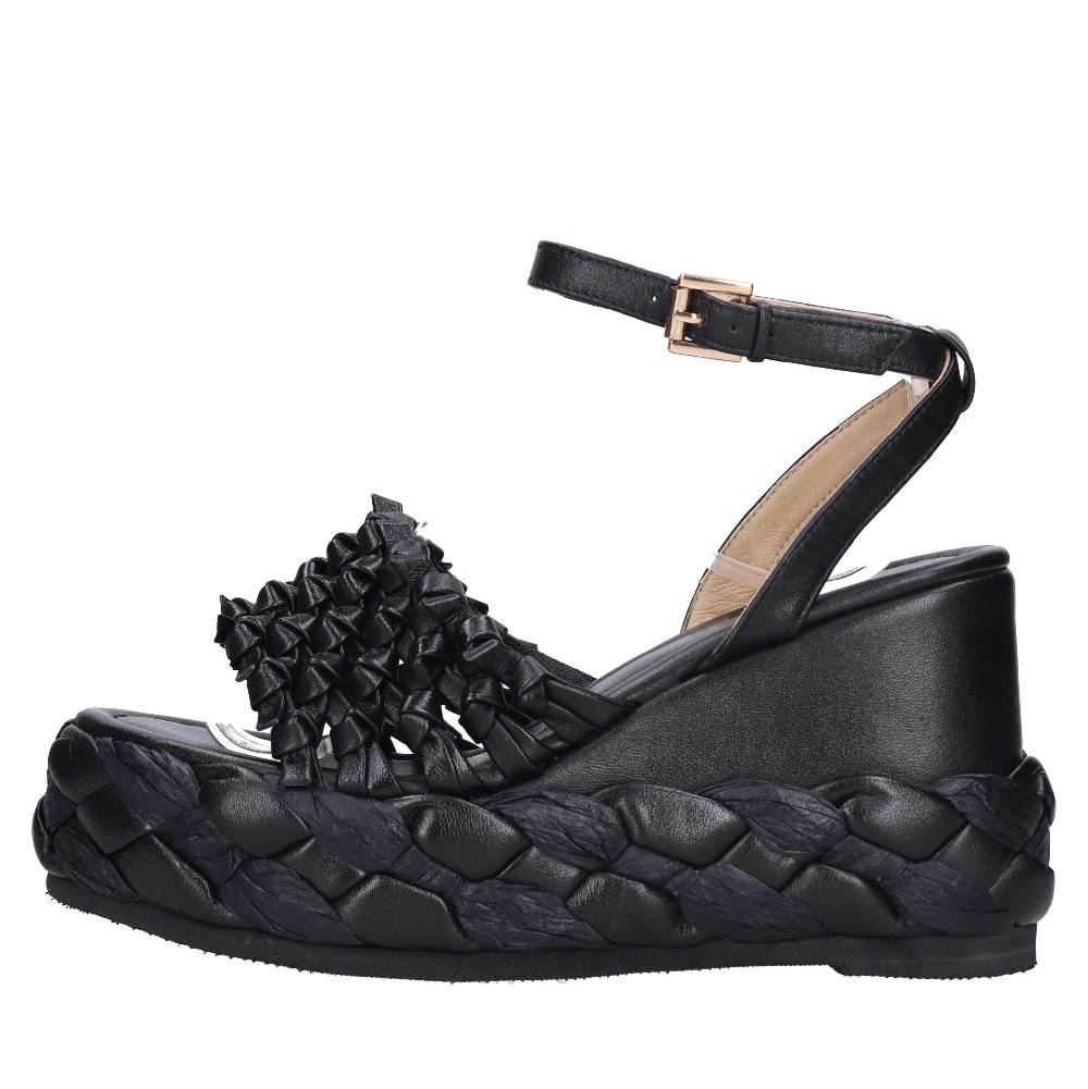 EMANUELLE VEE Sandali Zeppa in pelle Promozione