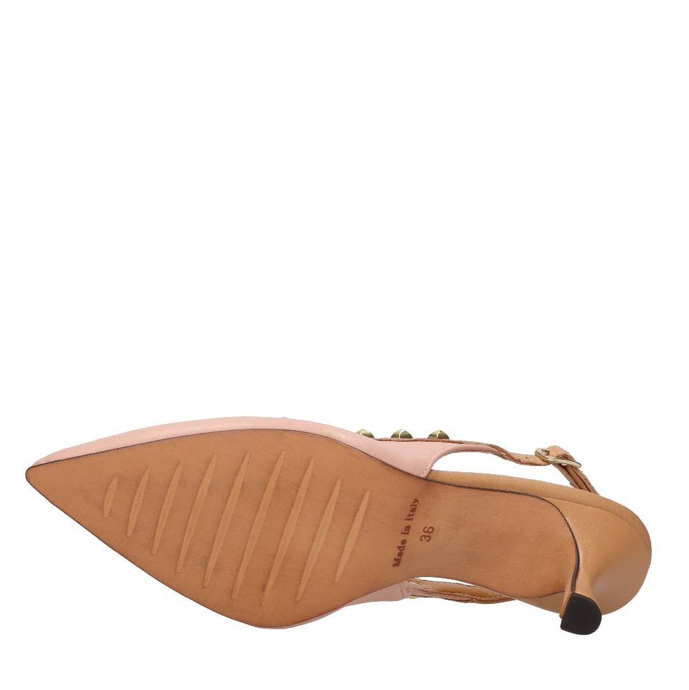 ELENA DEL CHIO Décolleté slingback in pelle Sconto