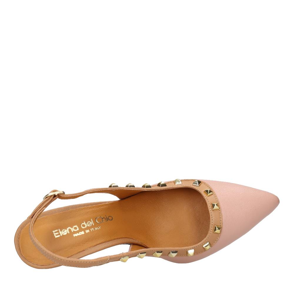 ELENA DEL CHIO Décolleté slingback in pelle Sconto