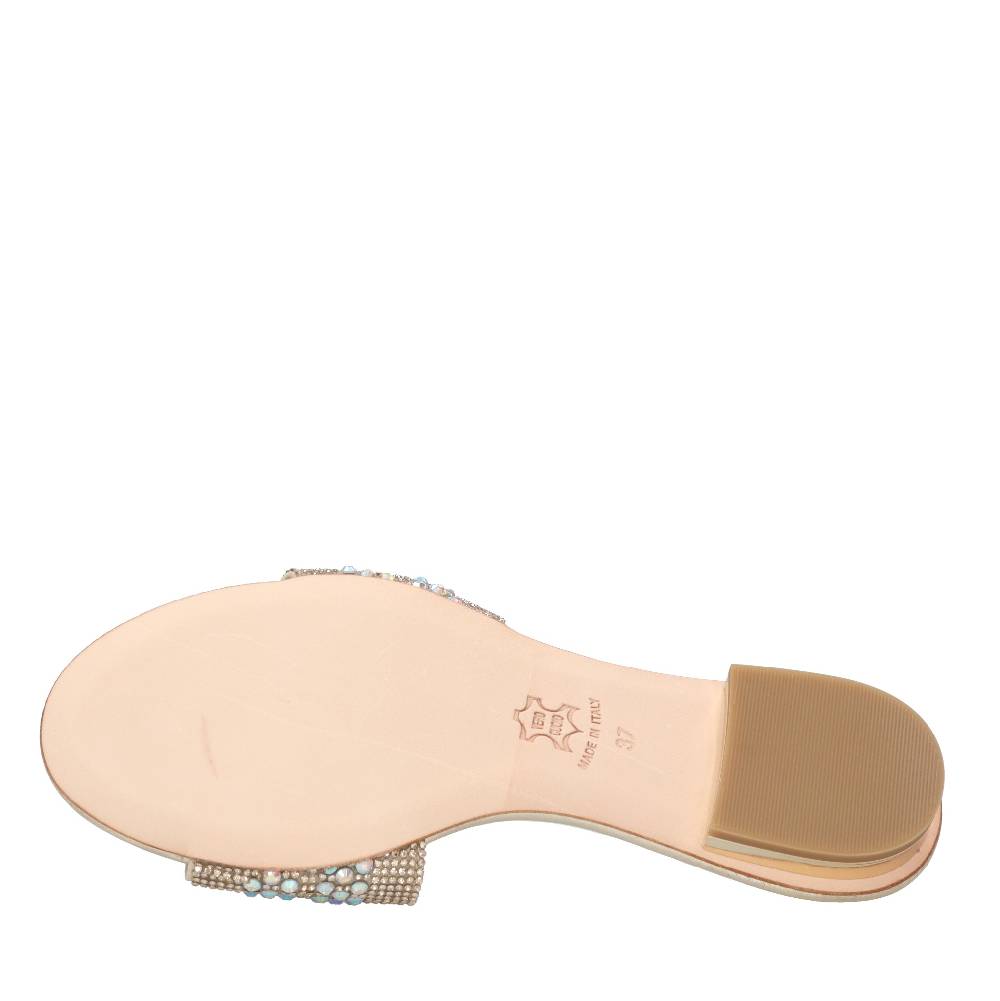 PASQUINI Mules in pelle e strass Outlet