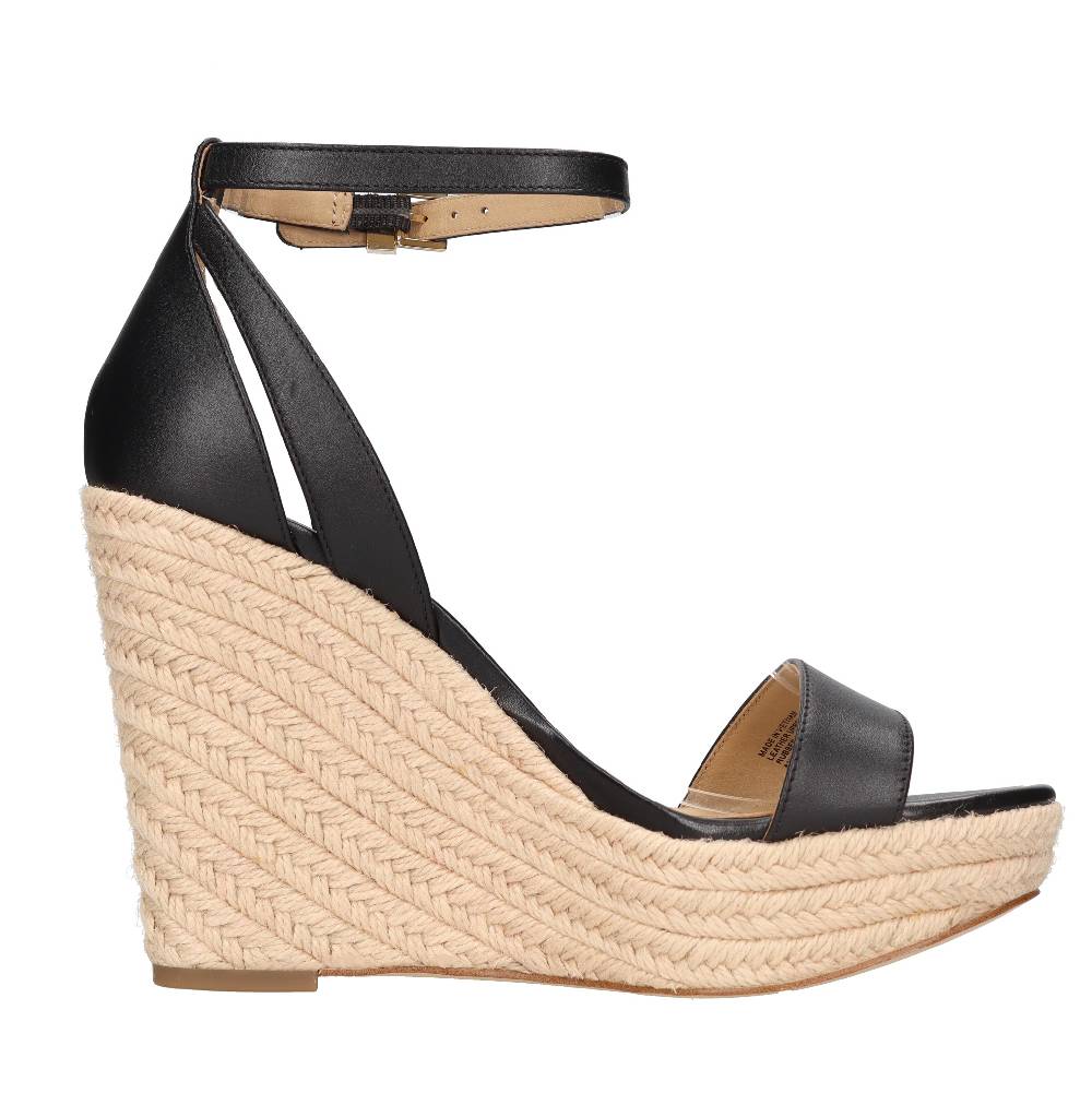 MICHAEL KORS Sandali con zeppa in pelle Offerte