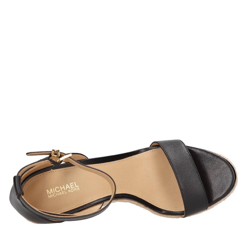 MICHAEL KORS Sandali con zeppa in pelle Offerte