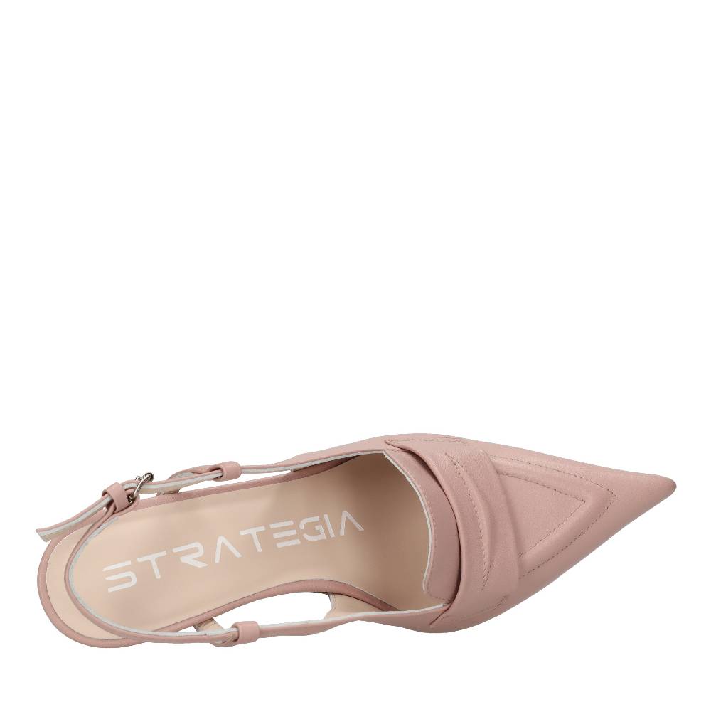 STRATEGIA Décolleté slingback in pelle Italia