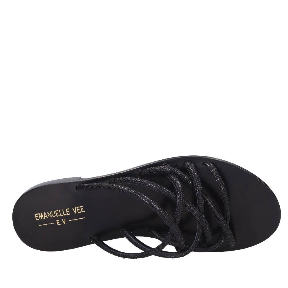 EMANUELLE VEE Mules con strass Nuovo