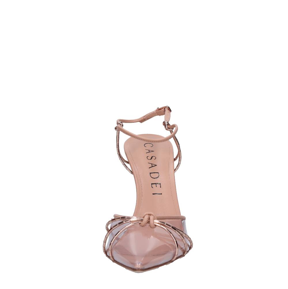 CASADEI Décolleté Slingback in pelle e plexiglass Soddisfazione Garantita