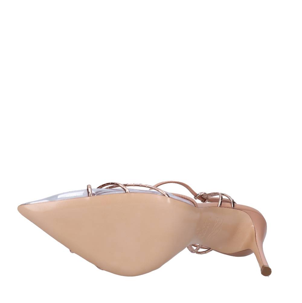 CASADEI Décolleté Slingback in pelle e plexiglass Soddisfazione Garantita