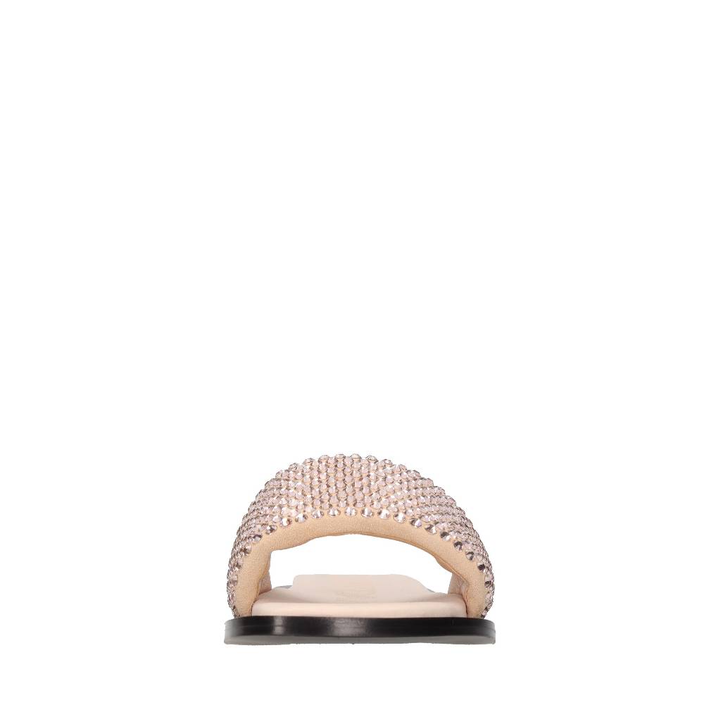 EDDY DANIELE Mules in camoscio e strass In Saldo