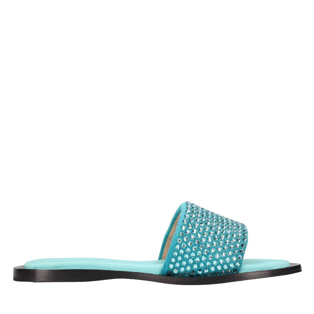 EDDY DANIELE Mules in camoscio e strass 2025
