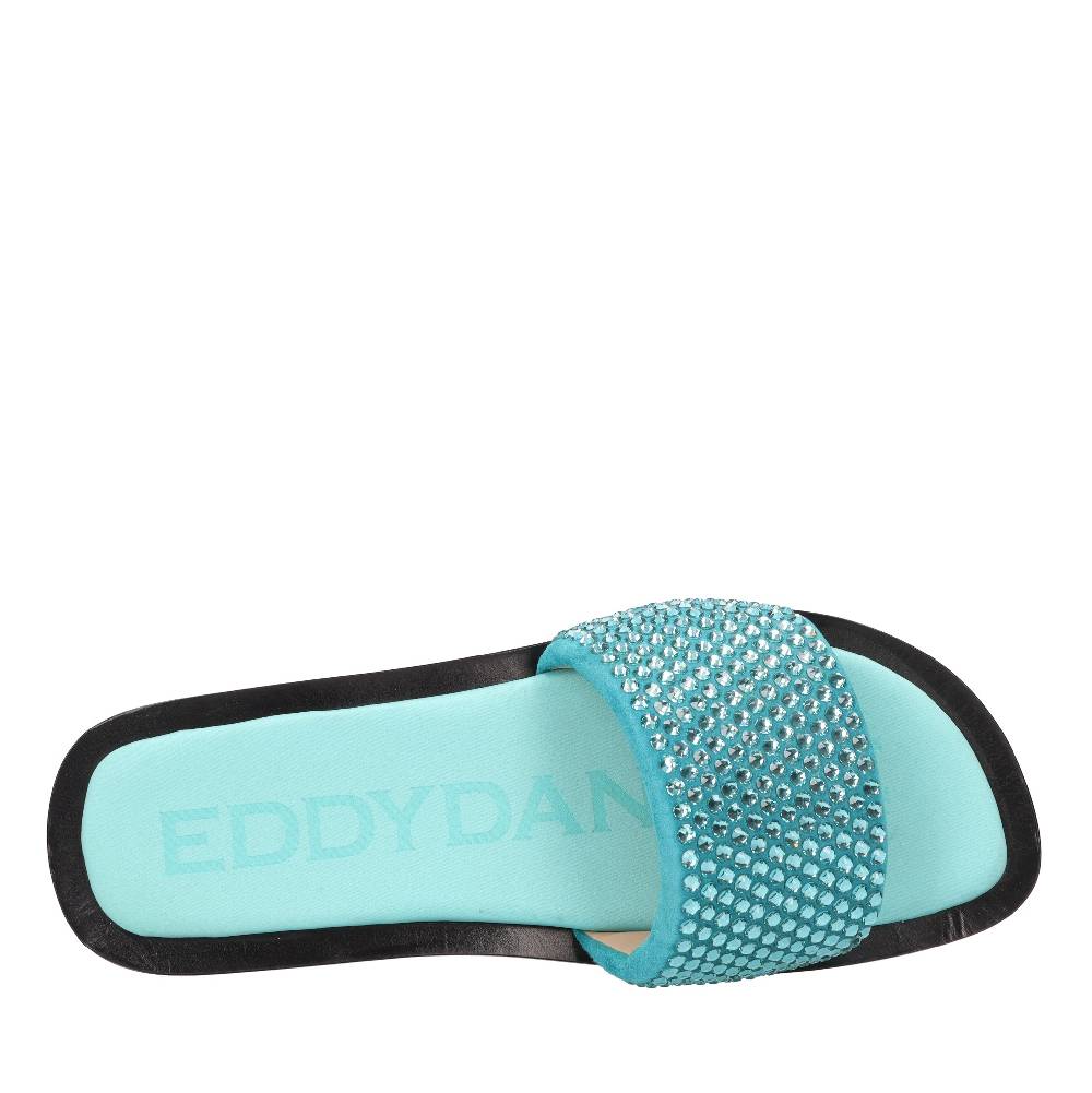EDDY DANIELE Mules in camoscio e strass 2025
