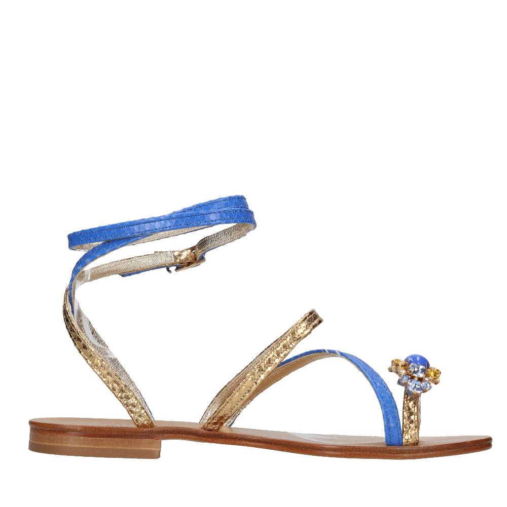 EMANUELA CARUSO Sandali flat infradito in pelle 2025