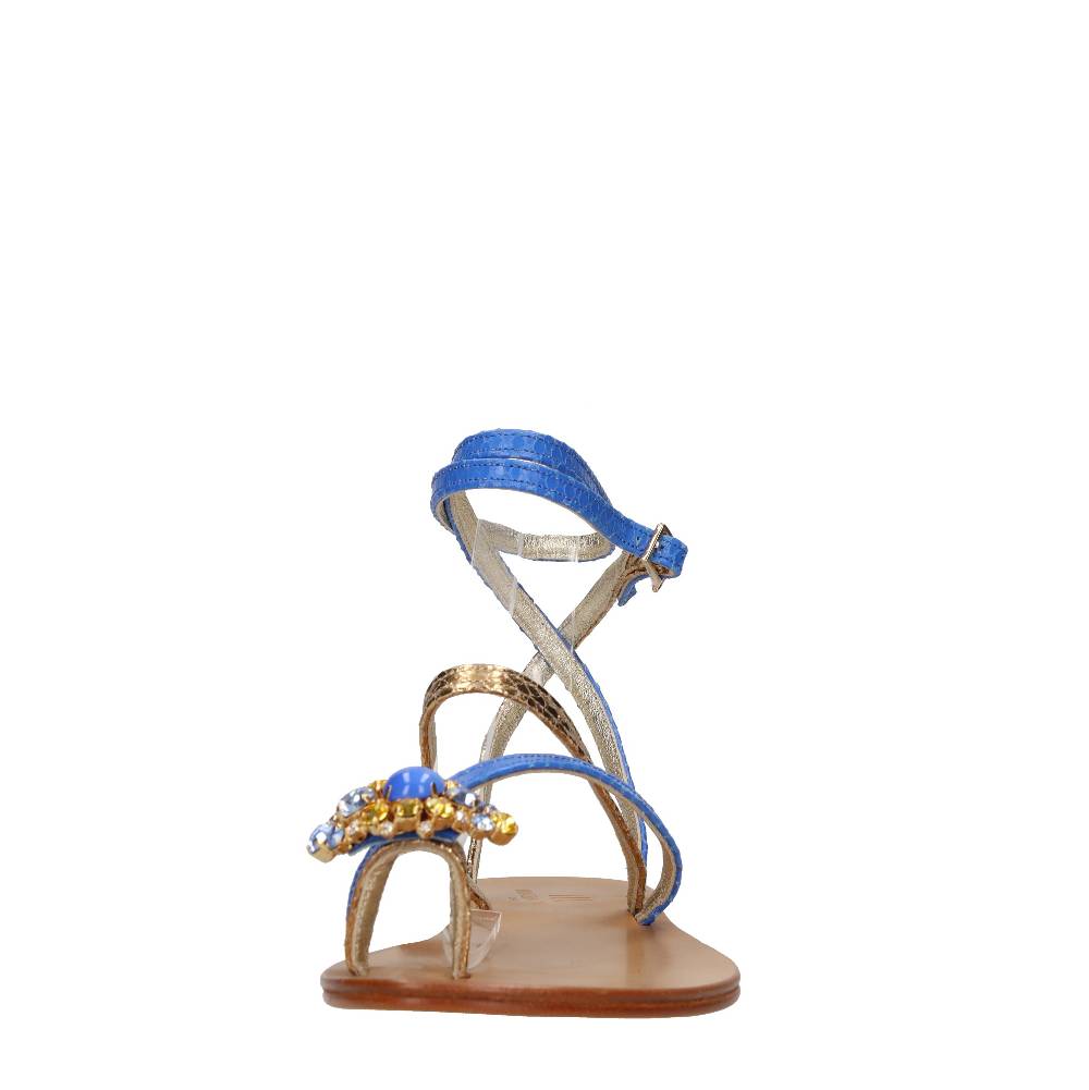 EMANUELA CARUSO Sandali flat infradito in pelle 2025