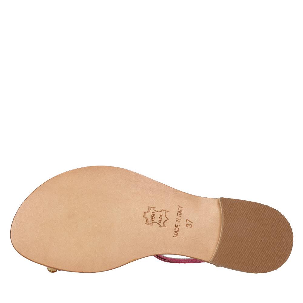 EMANUELA CARUSO Sandali flat infradito in pelle In Linea